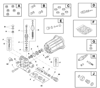 Pump Diagram and Parts List for 020777-00  Briggs and Stratton Pressure Washer